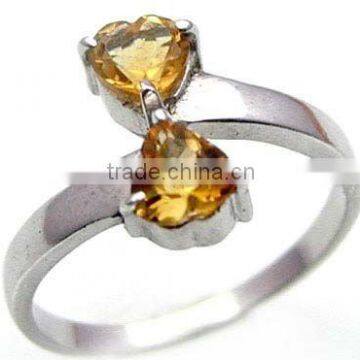 Dazzling ! Citrine Ring & .925 Sterling Silver Ring Jewelry Wholesale Silver Jewelry