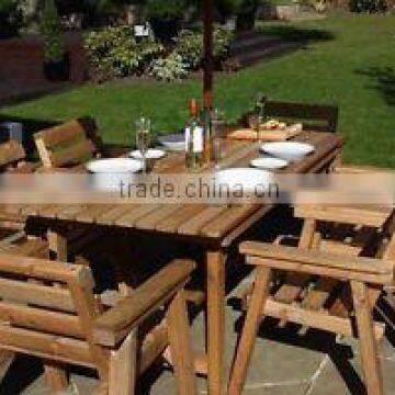 Dining Table with 6 Chairs Solid Teak Wood Garden Furniture NFG02