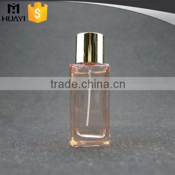 empty square colored perfume stick glass bottle