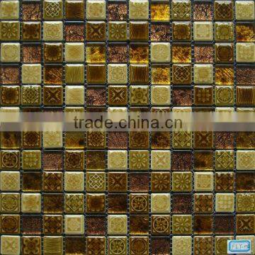 Classical Style Glass Mosaic Mix Stone FLY-002