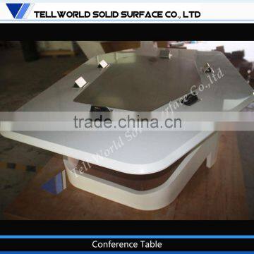 Commercial round white meeting table, chinese furniture office furniture meeting table