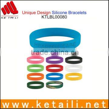 China wholesale  Silicone Bracelets Cheapest Printed Logo embossed debossed diy silicone wristband