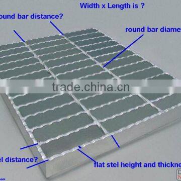 Heavy duty anti slip steel grating