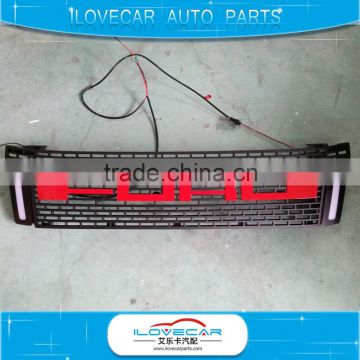 ABS auto car front grille for ford range, white led drl front grill accessories car parts