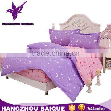 China Distributor Bedding Sets Pinted Pink and Purple Twin Fitted Sheets