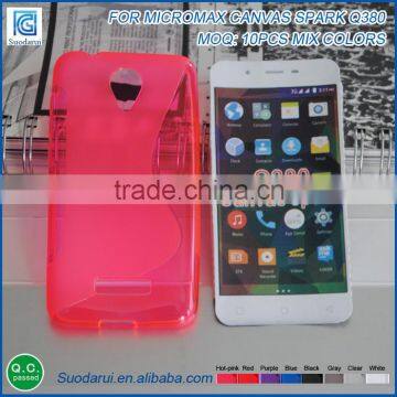 Mix Colors Gel Soft S-line TPU Case Cover For Micromax Canvas Spark Q380