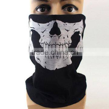 Custom Printed Halloween Black Skull Face Tube Mask Bandana                        
                                                Quality Choice