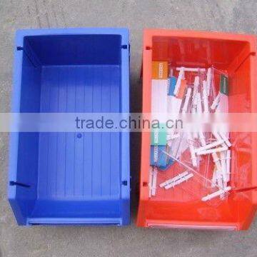 Industrial clear plastic transfer moving boxes/bin be stackable