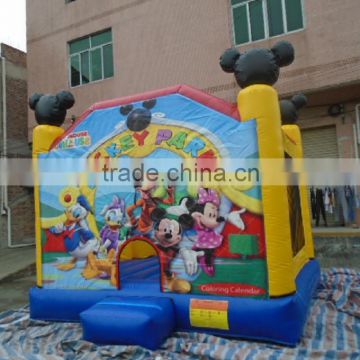 2015 hot kids inflatable mickey and minnie castle bouncer