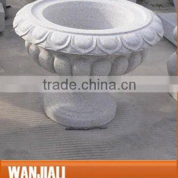 Round& Different Style Carved Garden Stone Flowerpot