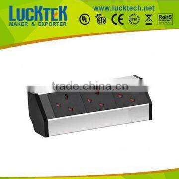 horizontal UK office desk socket power socket outlet