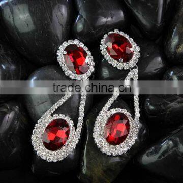 Red Rhinestone Fashion Earring Designs New Model Earrings J0685F08Y