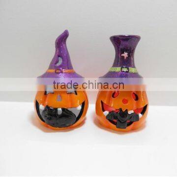 Halloween gift ceramic pumpkin decor with LED