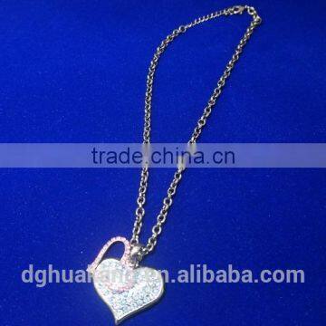 crystal heart hot necklace