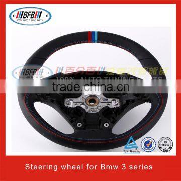 full black leather with hole steering wheel for Bmw 3 series Deluxe model A style
