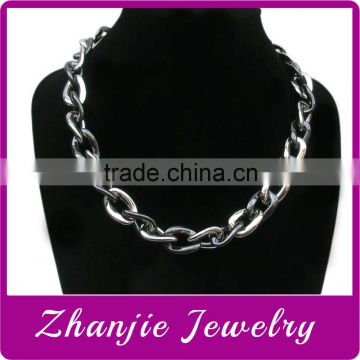 2015 Most Popular Stainless Steel Health Care Jewelry Black Tungsten Ceramic Chains Necklace Made In China