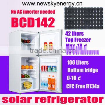 China DC 12V 24V AC240V Home Application Solar Power Fridge Freezer Refrigerator