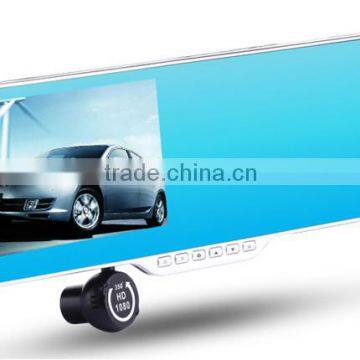 5.0 Inch Car DVR Camera Video Recorder 1080P Android Rearview Mirror Gps Dash Cam Vehicle Dual Lens Car Black Box Rear View photo-2