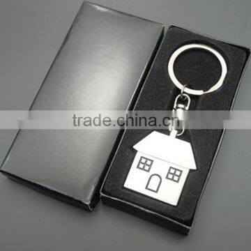 3D house shaped metal house keychain