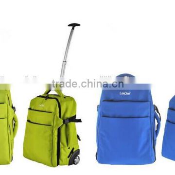 sell well multifunctional trolley backpack/boarding trolley bag