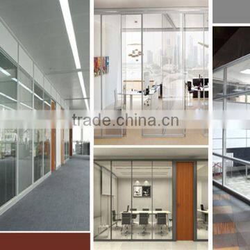 High quality executive office partition office wall partitions / clear glass partition wall / glass partition / aluminum