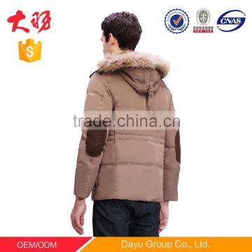 Dark Khaki goose down coat men casual jacket parka men winter jacket