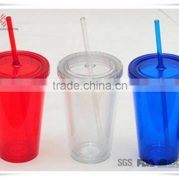 Wholesale new design plastic straw cup with lid