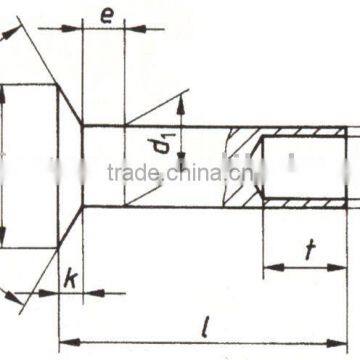 Countersunk head semi tubular rivet