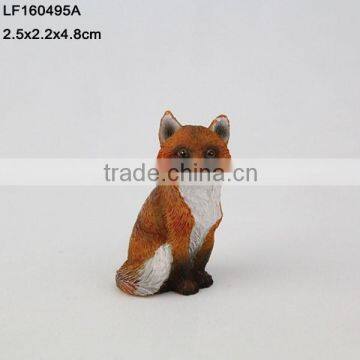 Miniature fox garden statue