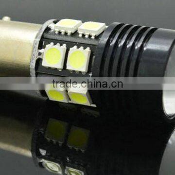 Error Free Canbus Projector White 12 LED 5050 Backup Reverse Light Bulb BA15S 1156 P21W S25 Auto Car Parking Lamps With Lens photo-4