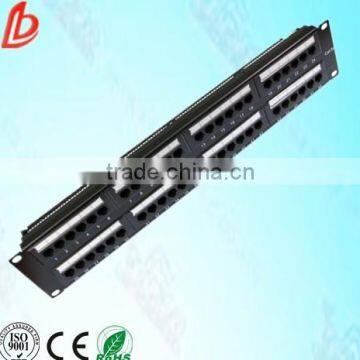 Cat5e/cat6/cat6a UTP Unshielded Ethernet network patch panel 24 port&48 ports