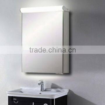 Top light bathroom mirror cabinet for hotel vanity,backlit shaving cabinet with mirror