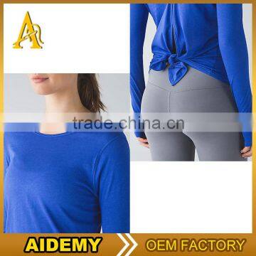 Custom new products dry fit womens yoga tee elegant sports apparel wholesale t shirt