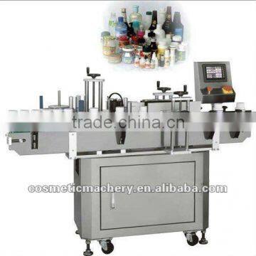 Automatic shampoo double side bottle labeling machine