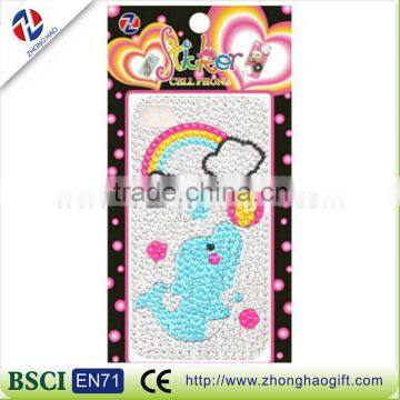 Crystal beautiful diamond mobile phone sticker