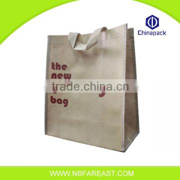 Reusable Eco Natural laminated shopping bag