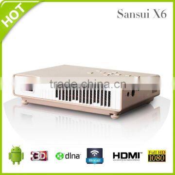 Android Smart Mini Projector 1080p Handheld PicoProjector with WiFi, DLNA, Mirocast, 1280*800