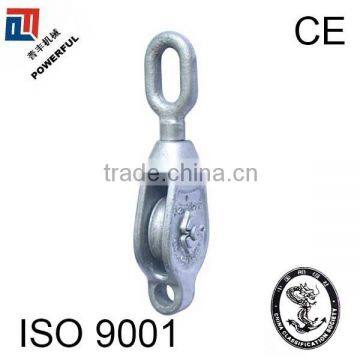 SINGLE SHEAVE GALVANISED MALLEABLE CAST IRON PULLEY