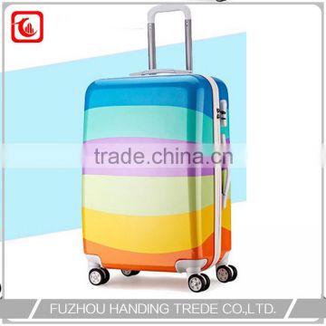 suitcase luggage colorful hard shell rainbow luggage french