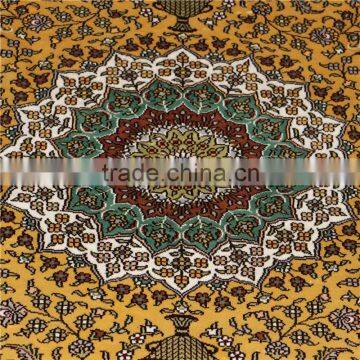 3x5ft Tree of Life Silk Rug Yellow Color Nain Rug Small Size