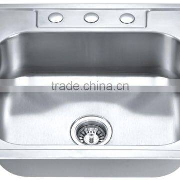 Brushed Finish Stainless Steel Single Bowl Hand Wash Sink GR- 533 photo-6