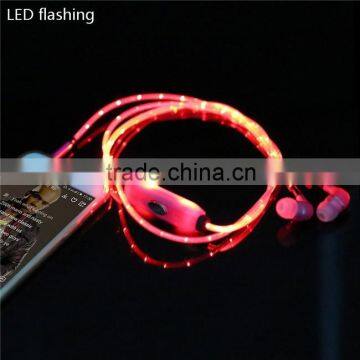 EL Flashing Headphone,New Style Visible EL Light Up In-Ear Headphone Earphones With Microphone + Micro USB Charging photo-4