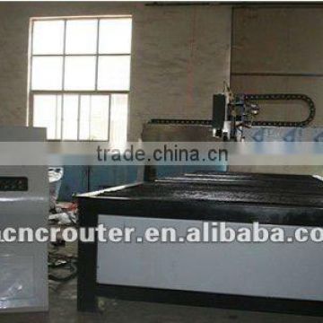 Two Heads CNC Metal Cutting Machine including plasma head and flame head