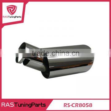 304 Stainless Blue Burned Steel Exhaust Muffler Tip Stainless Steel Pipe For 2009-2012 Volv.o S40