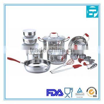 26pcs best quality stainless steel wholesale excellent cookware set