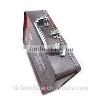 dongguan factory portable handled rectangular tin lunch box