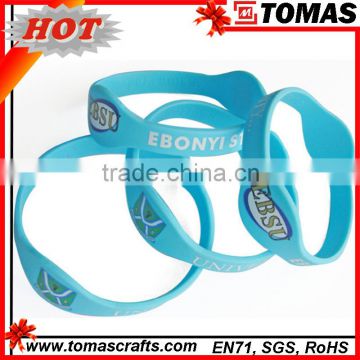 2016 promotional gifts rubber silicon bracelet / custom silicon wrist band / silicon wristband