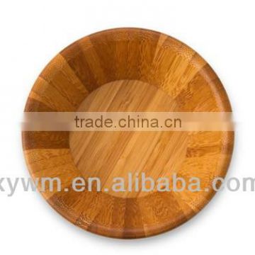 Handmade Salad Bamboo Craft Round Wooden Nut Bowl