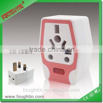 13A MULTI SOCKET ADAPTOR WITH NEON INTERNATIONAL TRAVEL ADAPTOR