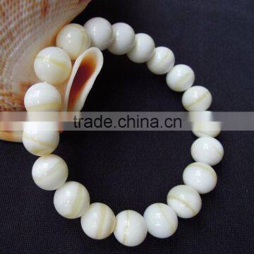 Make Natural Shell White Tridacna Bangles Bracelet Beads Bangles photo-3